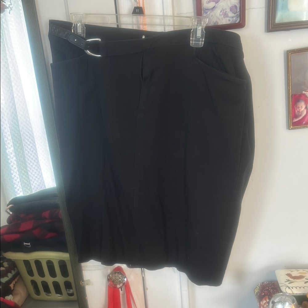 Chaps Black Pencil Skirt Knee-Length Workwear